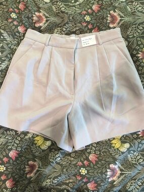 NWT Abercrombie & Fitch High-Waist Khaki Tailored Shorts